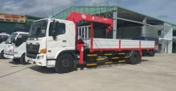 CẨU TỰ HÀNH 5 TẤN 5 KHÚC GẮN TRÊN XE HINO FL8JT8A 13 TẤN